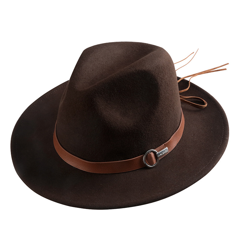 Sombrero Otoño e Invierno de lana estilo europeo y americano británico sombrero de copa 55-57cm multicolor opcional fábrica al por mayor image 11