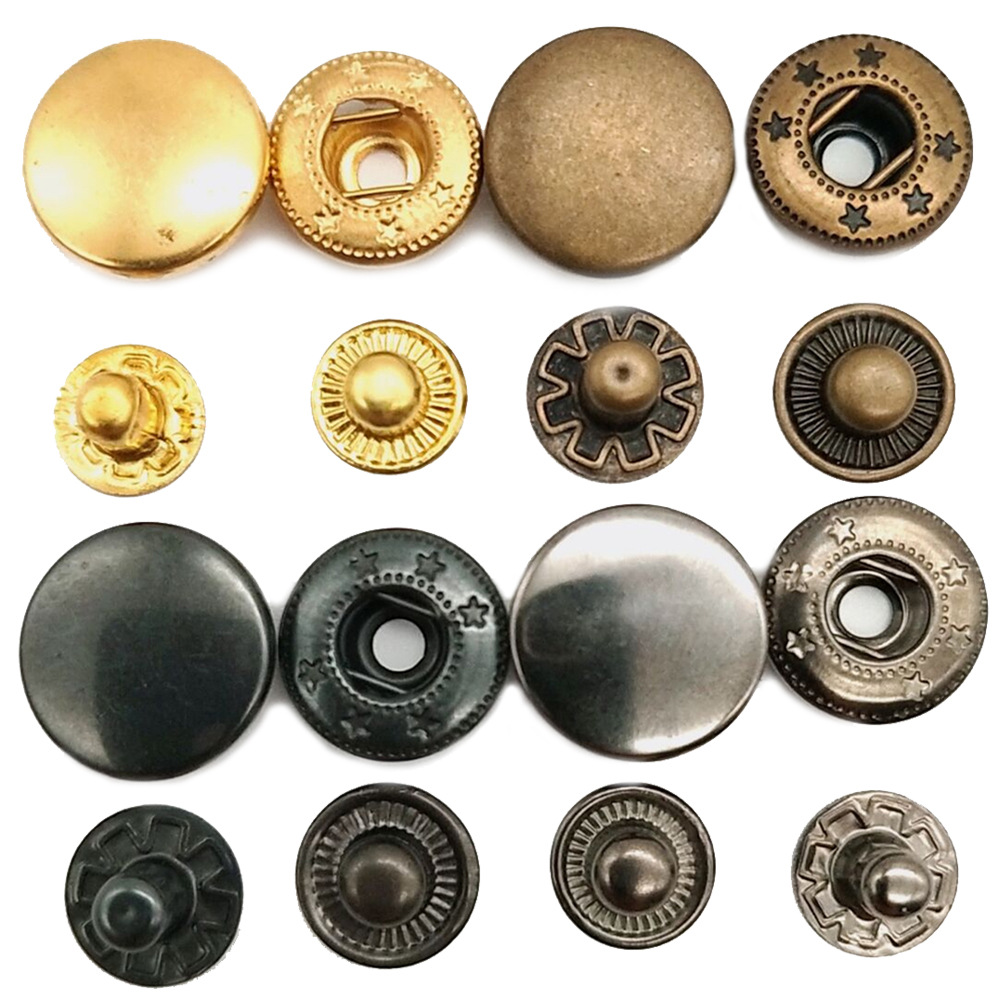 大量生产 银白色四合纽扣 过新欧标四件扣 68铜过检四合扣831#