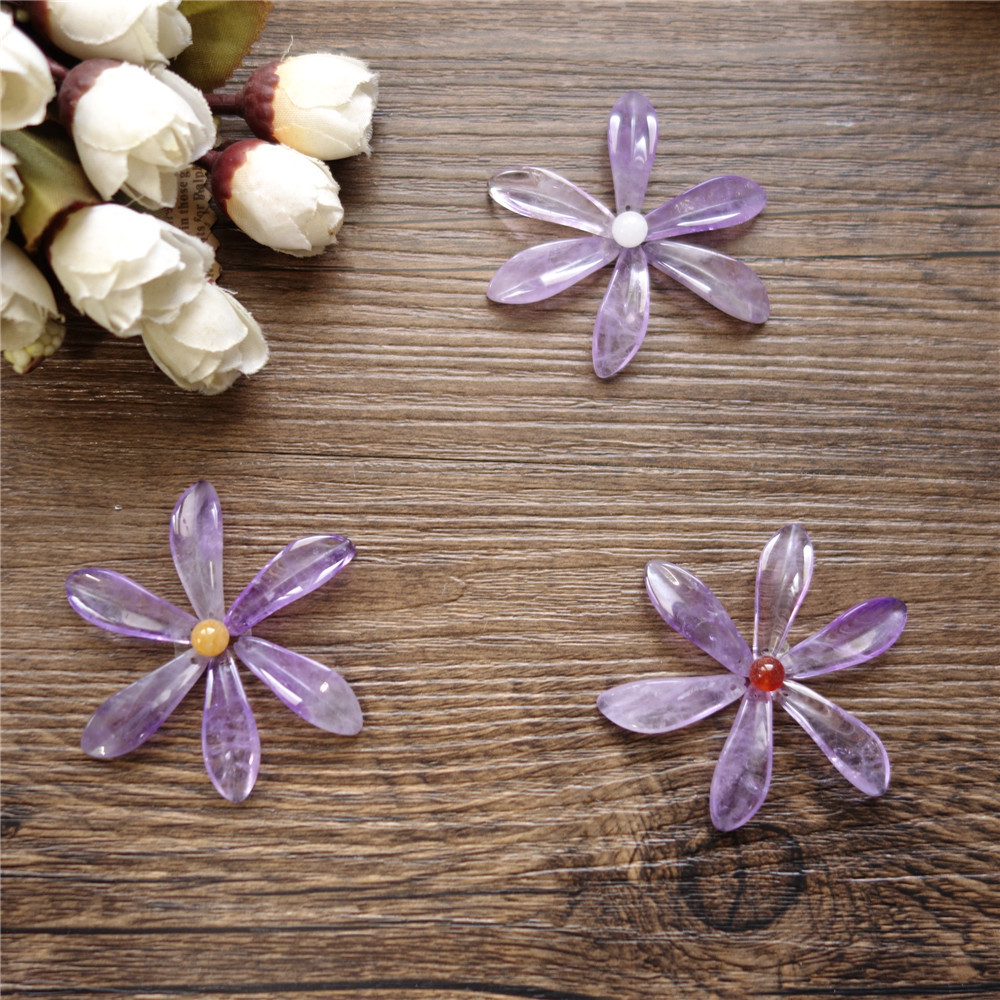 Genuine design organic Chinese hairpin with amethyst handmade