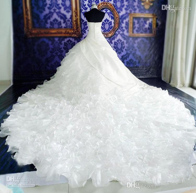 AliExpress new foreign trade wedding dress wholesale Korean bridal wedding high-end wedding dress large tail wholesale
