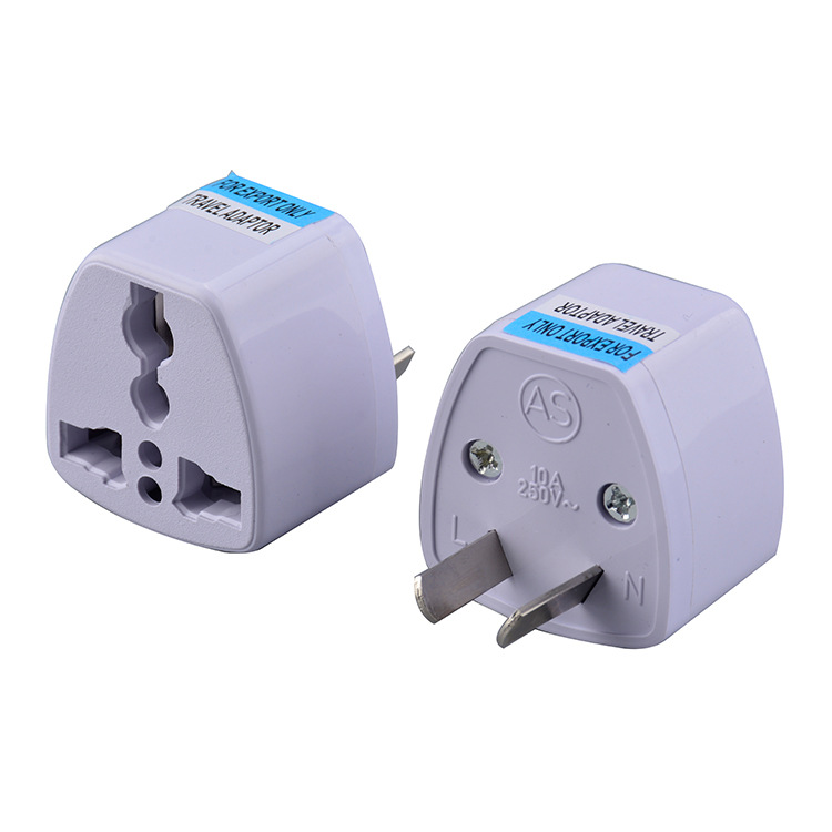 Adaptador de enchufe tipo australiano, compatible con Australia y Nueva Zelanda, ideal para viajes internacionales.