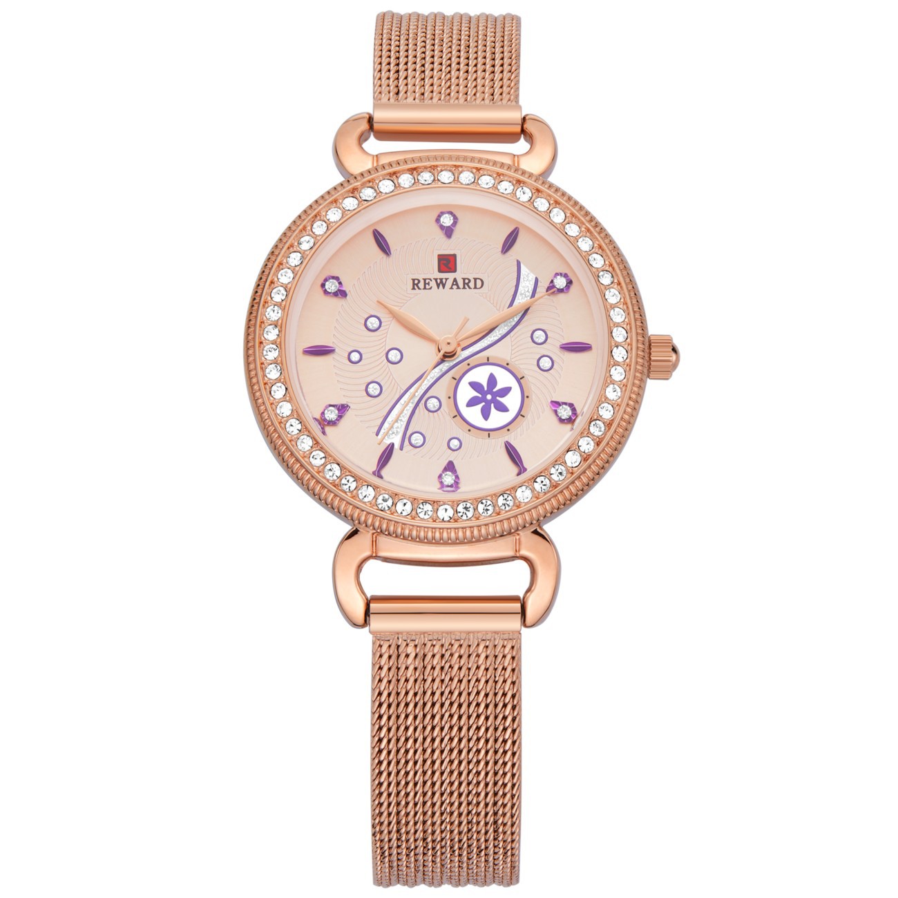 Elegant Women's Quartz Watch With Mesh Strap Waterproof Design_voghion.com