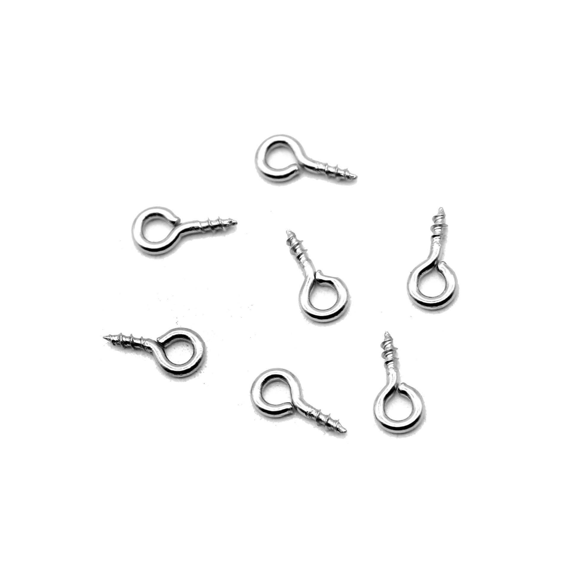 50 PCS/Package Stainless Steel Solid Color Sheep Eye Studs Simple Style display picture 1