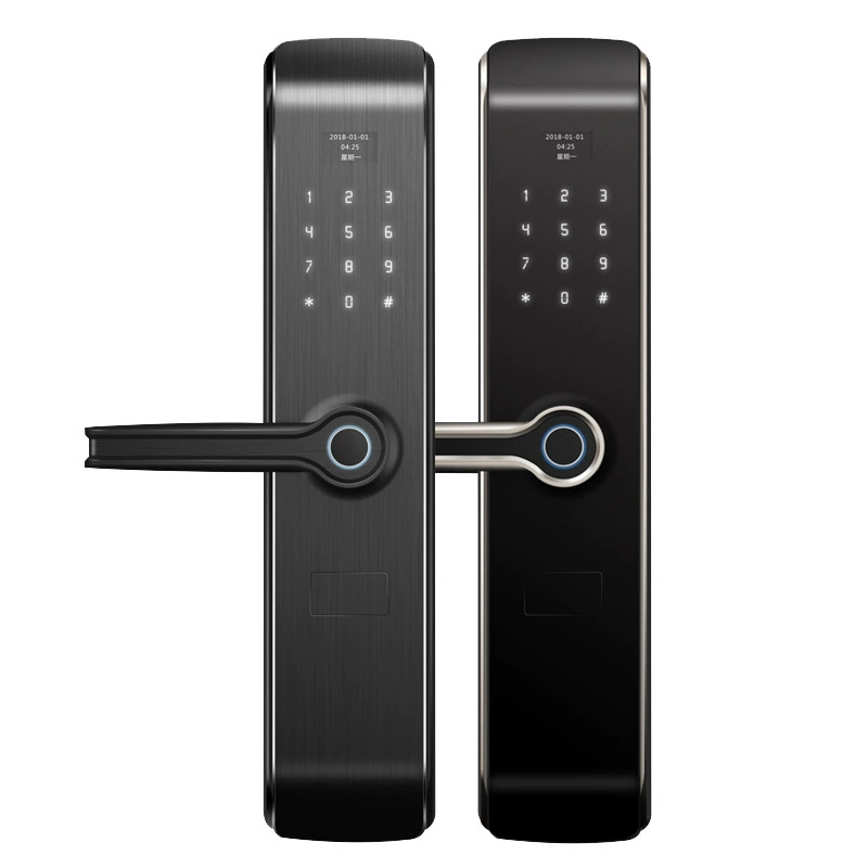 拉盯 Household anti -theft door fingerprint lock graffiti intelligent locks, open code lock