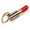 Keychain, metal lipstick, accessory, custom made, European style, Birthday gift, wish