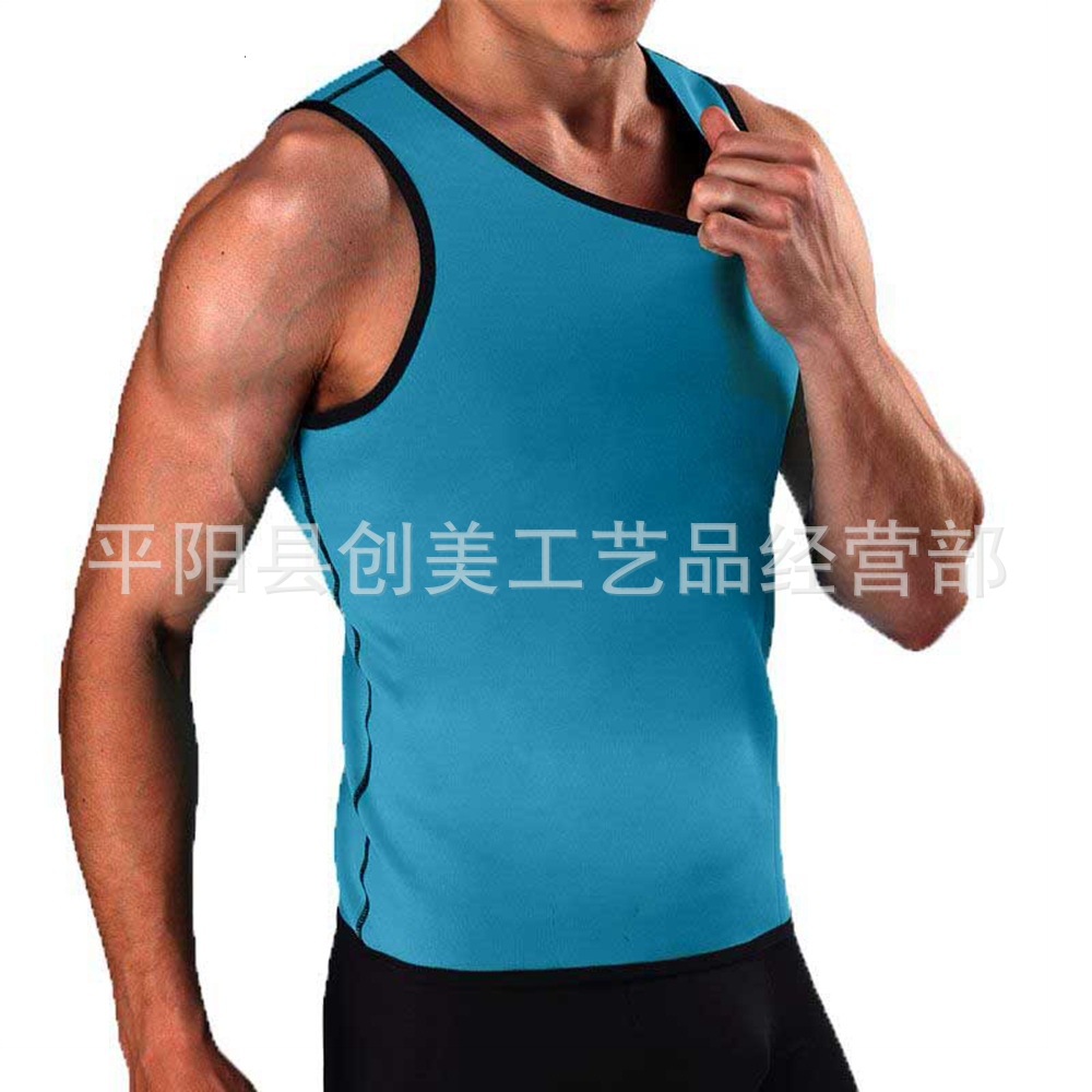 Hombres de neopreno shapewear apretado vientre superior chaleco corsé cuerpo conformación ropa interior