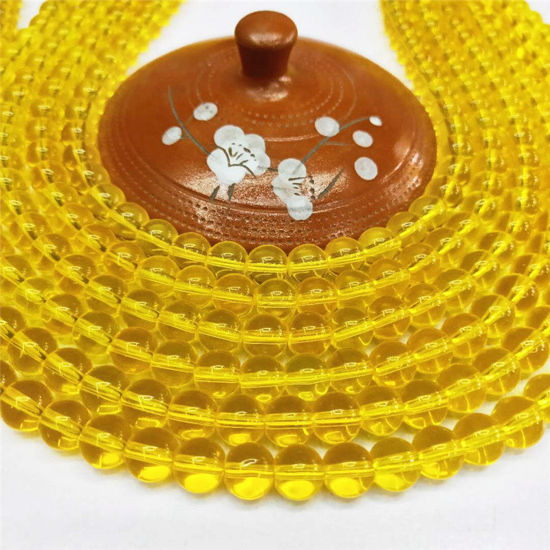 Wholesale of special crystal jewelry, golden crystal glass loose beads, DIY round bead jewelry, bead matching factory direct sales detail image 3