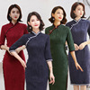 2019 Autumn new pattern Split ends cheongsam Shanghai Improvement Retro Self cultivation Show thin temperament cheongsam Dress