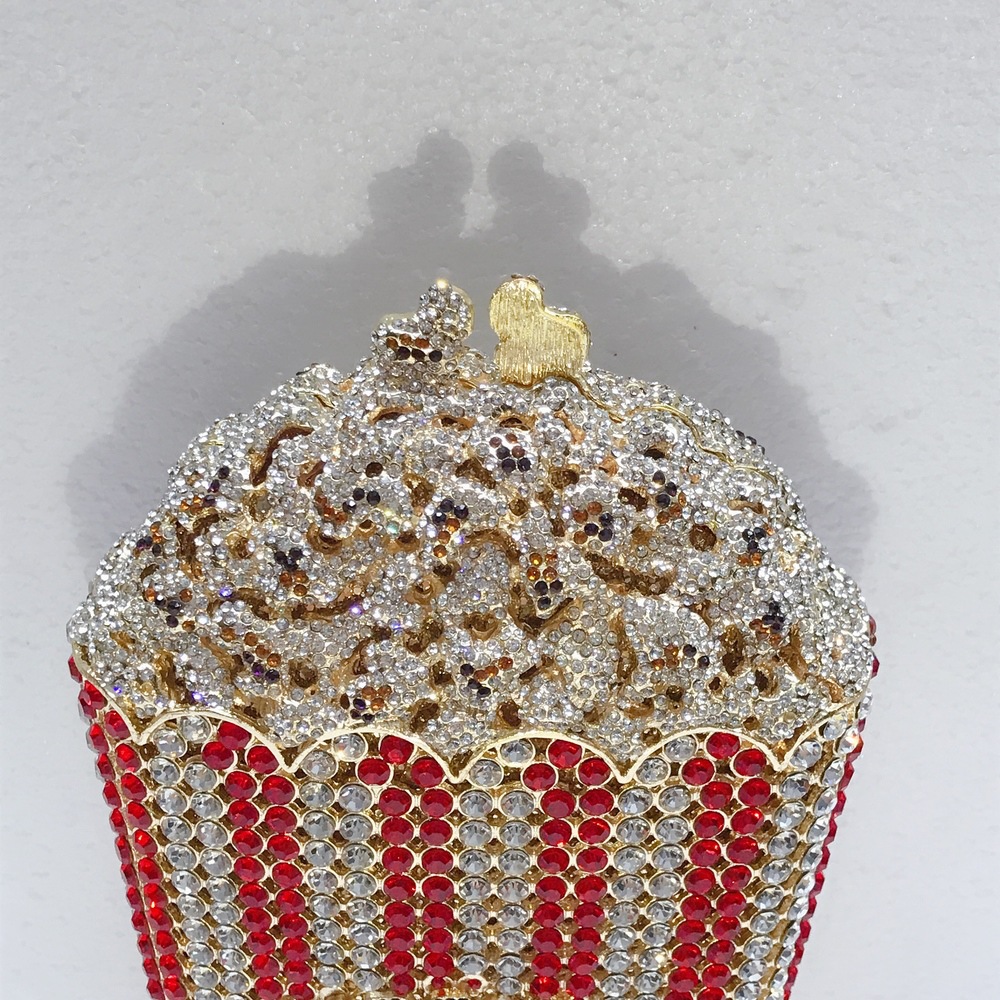 Túi clutch nữ đính kim cương dạ hội Popcorn Clutch — Màu đỏ, Màu xanh lam, Màu đen, Bảy màu chi tiết 25