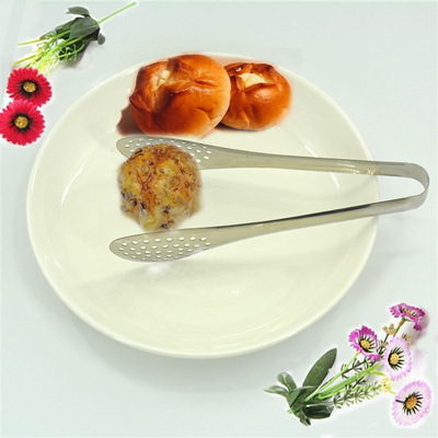 食品夹牛排夹面包夹 食物夹烤肉夹烤鸭夹 烤鱼夹不锈钢9寸供应