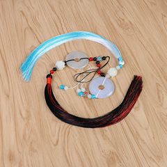 古風漢服壓裙墜配飾腰佩禁步飾品瑪瑙吊墜腰間玉流蘇掛件成品壓襟