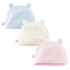 Double-layer double-ear baby hat, baby hood, newborn cap, children's hat 0-1 years old