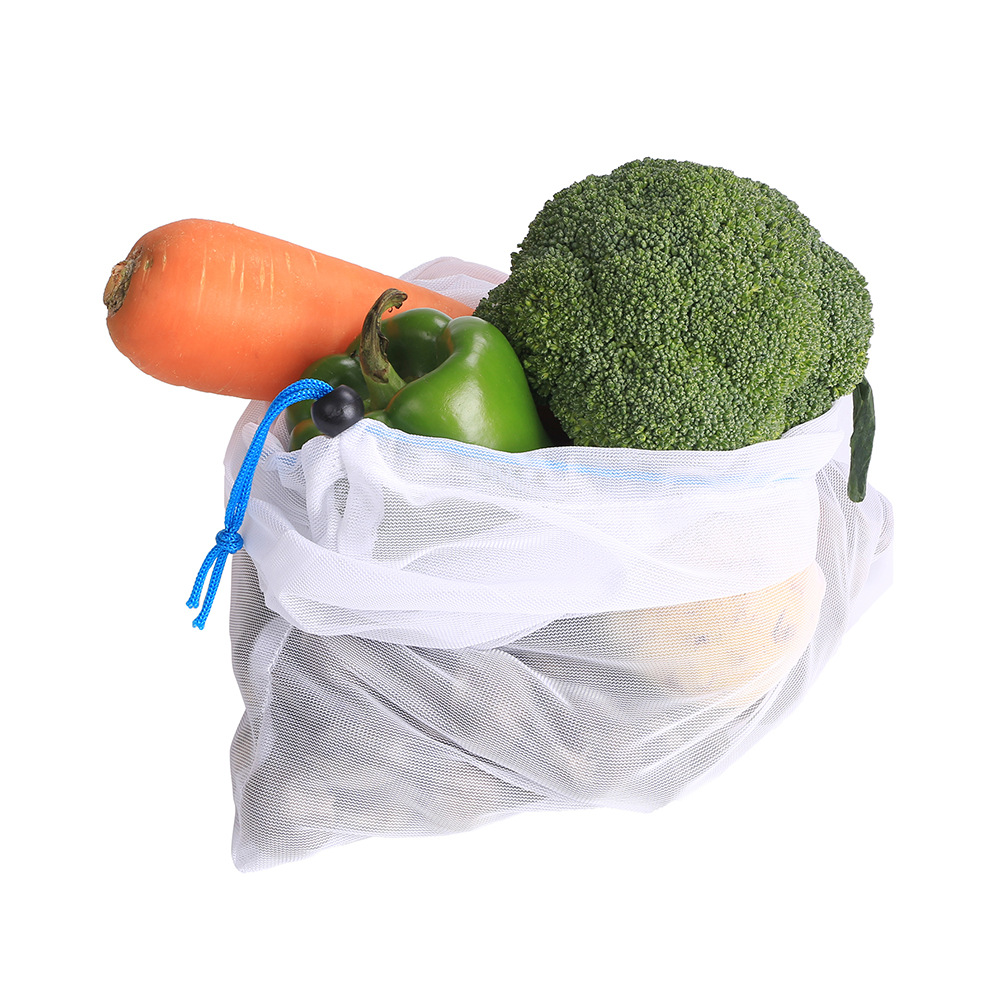 厂家直销高档涤纶束口网布袋 外贸水果蔬菜网布袋定做 网袋批发