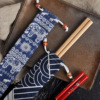 Chopsticks, Japanese storage bag, handheld cloth bag, tableware, straw, cotton and linen, drawstring