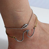 Beach ankle bracelet, metal accessory, European style, simple and elegant design