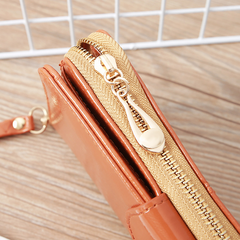 Leather Large-capacity Clutch Bag Elongated Concealed Buckle Wallet Card Holder display picture 20