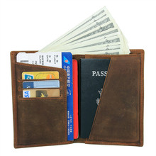 真皮护照包跨境热销  防盗刷rfid多卡位护照夹证件包定制长款钱夹