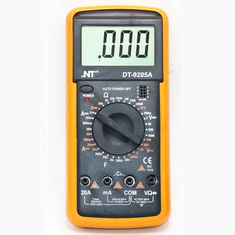 Мультиметр с цифровым дисплеем Портативный Высокоточный цифровой мультиметр Универсальный измеритель с защитой от ожогов Завод электрических многофункциональных приборов