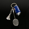 Metal keychain for badminton, pendant, accessory, wholesale, Soda, Cola