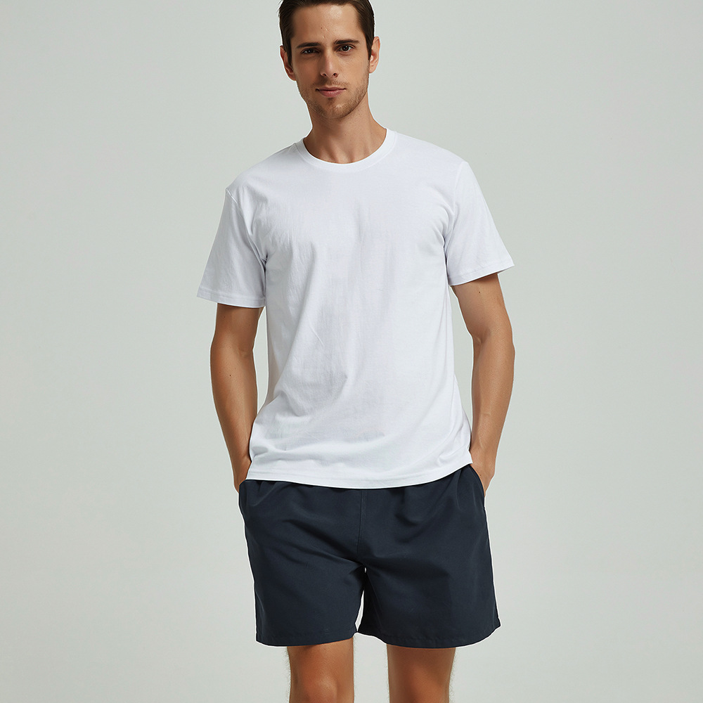 hotmango沙灘褲男四分款含網襯大碼泳褲遊泳運動休閑深灰短褲