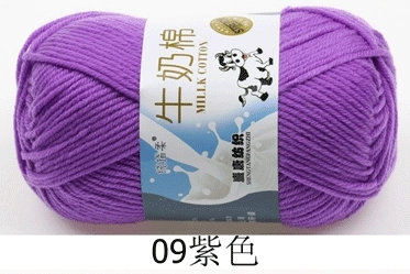 Пряжа Milk Cotton — моток 5-слойная средней крупности, 50 г, доступно 91 цвета