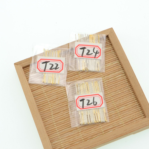 Gold tail needle blunt head 22#24#26# cross stitch needle embroidery big eye needle handmade DIY tools factory direct sales