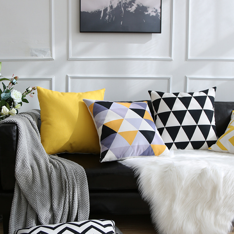 訂做棉麻北歐風動漫卡通床頭靠墊定制汽車動漫毛絨沙發靠枕