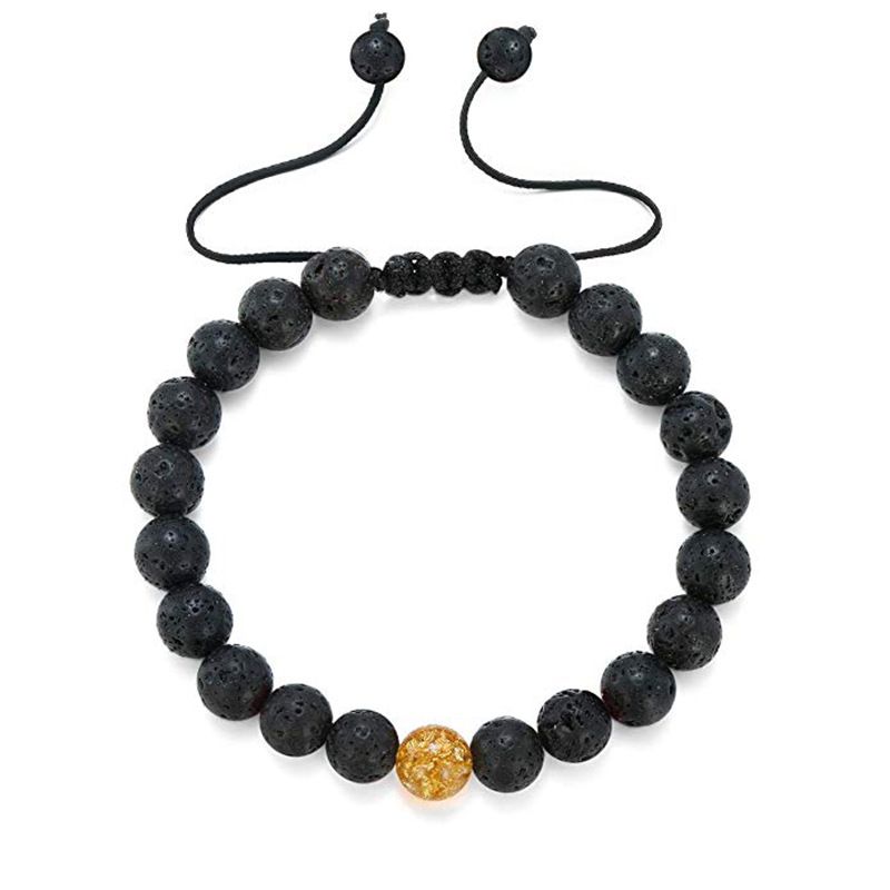 Simple Style Geometric Haematite Beaded Bracelets 1 Set