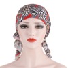 The new European and American curved two tail hats Muslim bunhead hat leopard labels, hoods, cookers