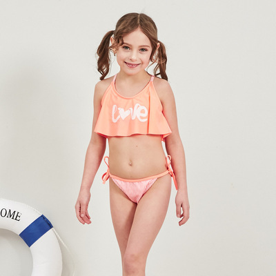 帕雅森新款兒童泳衣 時尚可愛卡通分體兩件套女童泳衣 1986