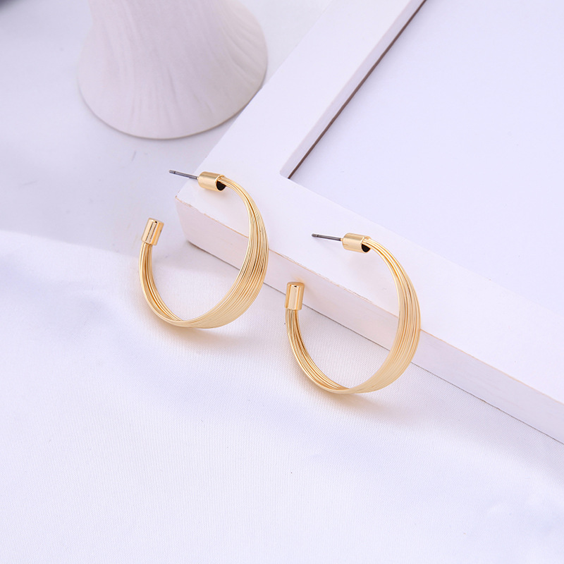 Simple Niche Earrings Fashion Wild Geometric Semicircular Stud Earrings New Earrings display picture 6