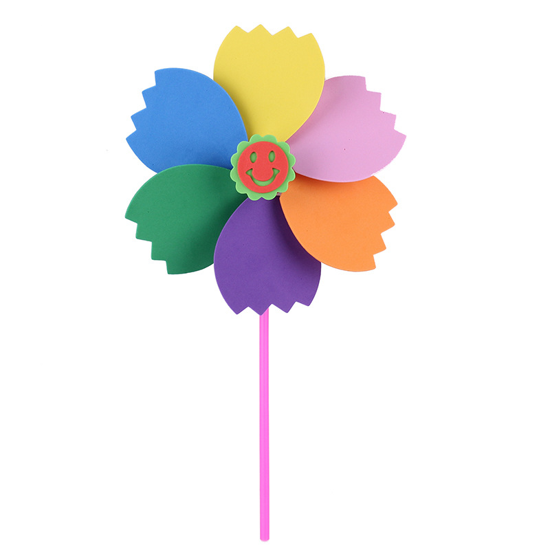 Creativo hecho a mano EVA tridimensional pasta de seis colores del molino de viento paquete de material DIY material de arte educativo