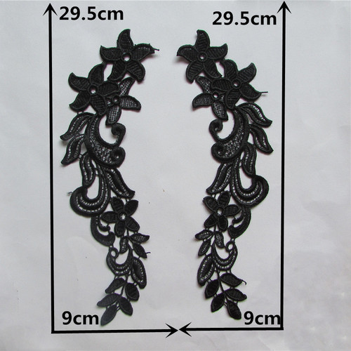 Decorative lace hollow lace black floral DlY clothing embroidery wholesale manufacturer direct sales collar sewing accessories