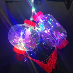 Popstar Handheld Bouncy Ball, Colorful Flashing Bouncy Ball with Cartoon Animals, Handheld Lantern with Chinese Red and Fringe