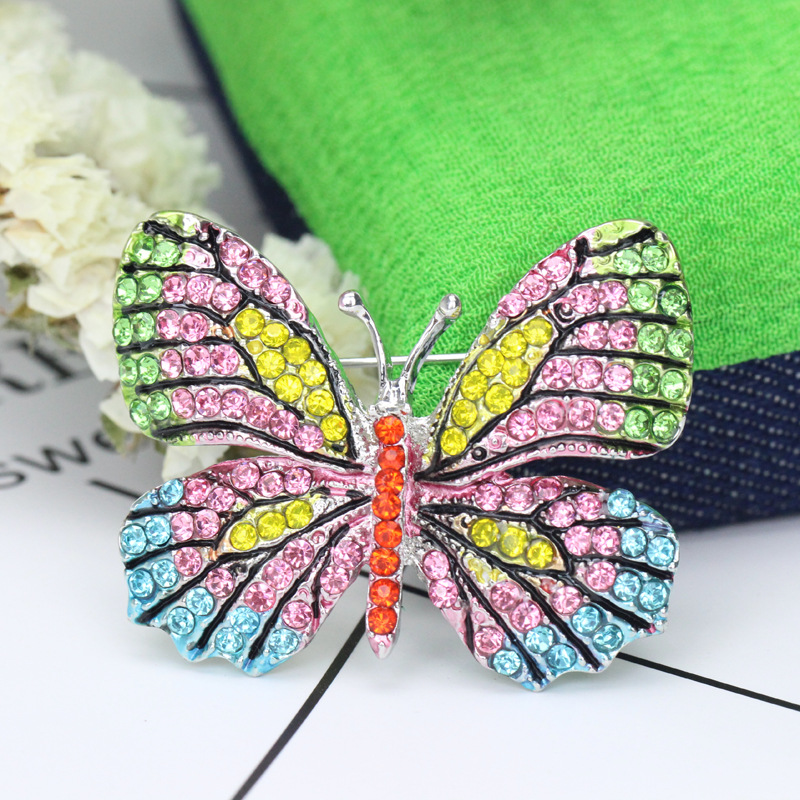 Broche Papillon Broche En Diamant Broche De Corsage Exquise display picture 3