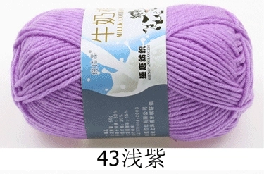 Пряжа Milk Cotton — моток 5-слойная средней крупности, 50 г, доступно 91 цвета