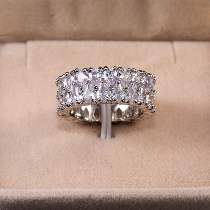 Bague zircon double goutte accessoire de mode élégant_voghion.com