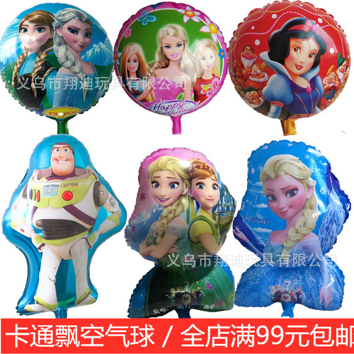 Ice Princess Buzz Lightyear Aluminum Film Balloon Frozen Balloon Princess Elsa Floating Balloon Wholesale