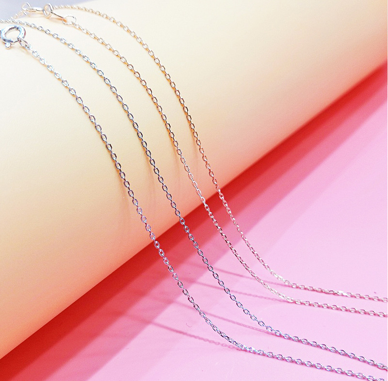 8g Weight Chain Jewelry Making Type 40cm, 45cm Jewelry Making Size DIY Jewelry Accessories Classification 1 Piece Quantity 925 Sterling Silver Material Geometric Pattern Plating Design Simple Style Style 1 Piece 925 Sterling Silver 40cm 45cm Jewelry Accessories