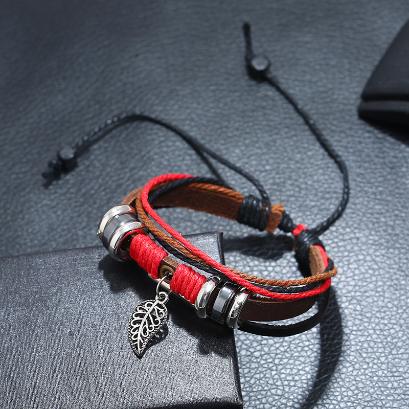 Jewelry Hand-knitted Leather Bracelet Multilayer Leather Bracelet Hand Strap display picture 3