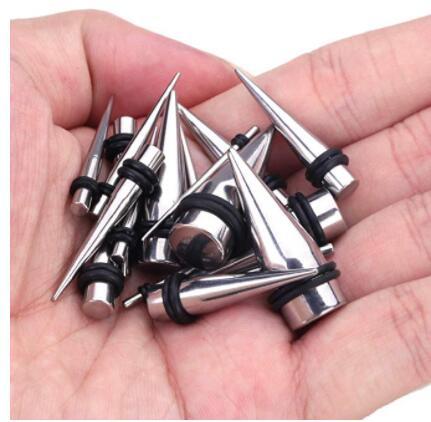 36-Piece Stainless Steel Cone Auricle Piercing Jewelry Set, Pointed Cone Earrings for Men Women detail image 10