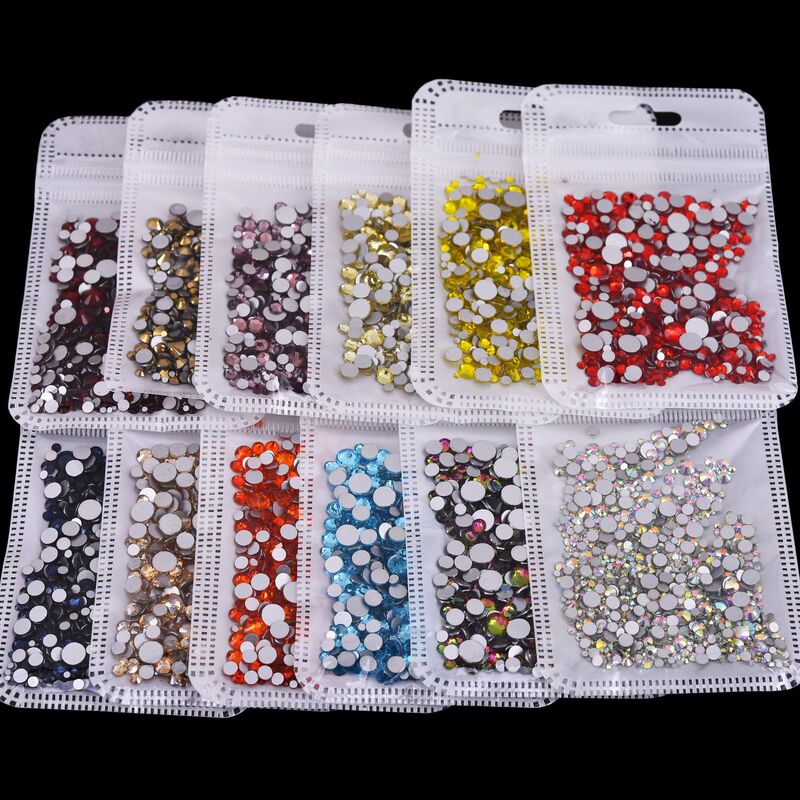 Crystal Glass Diamond Nail Diamond Accessories Flat Bottom Round Rhinestone Size Mixed Guomao A Diamond DIY Phone Case Accessories Crystal Glass Diamond Nail Diamond Accessories Flat Bottom Round Rhinestone Size Mixed Guomao A Diamond DIY Phone Case Accessories
