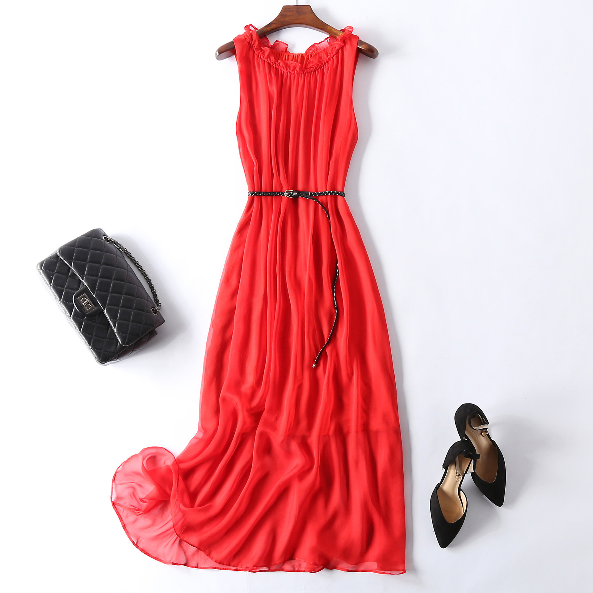 Sleeveless Round Neck Beach Dress