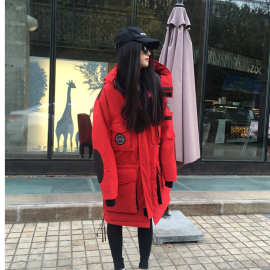 2020新款羽绒服女冬时尚韩版中长款白鸭绒过膝宽松外套批发