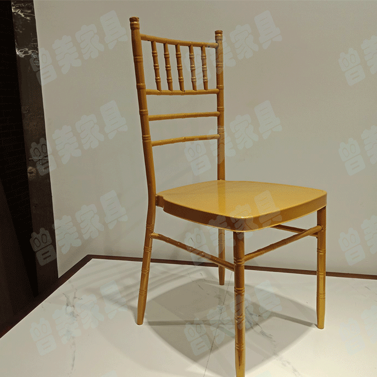 Iron Chair European Metal Bamboo Chair White Back Banquet Chair Outdoors Wedding Wedding Gold Chair Wholesale