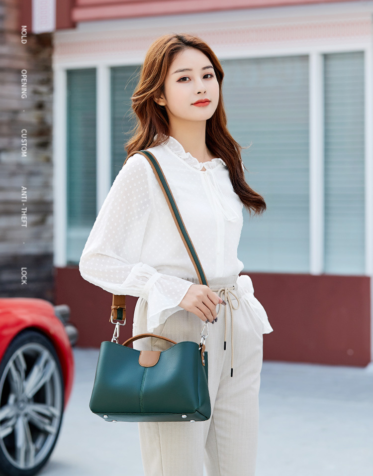 الكورية أزياء بسيطة الرجعية رسول حقيبة يد display picture 27