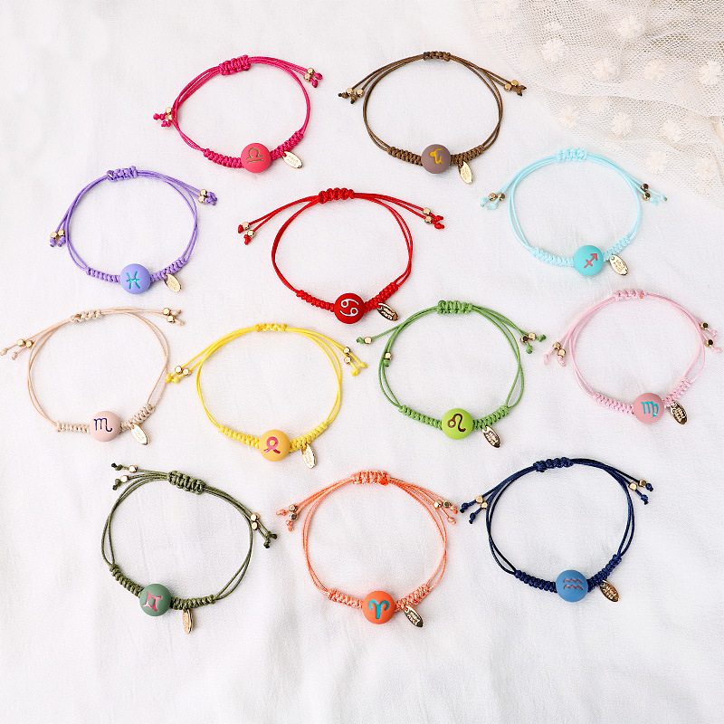 Fashion Constellation Wax line Braid Womenu0027S Bracelets 1 Piece