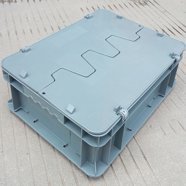 供应400-115欧标物流箱400*300*115汽车物流 EU塑料箱 带盖物流箱