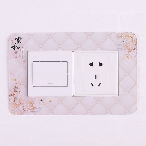 Acrylic Switch Wall Sticker Switch Cover Outlet Protector Cover Light Switch Cover Double Pole Rural Style