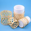 Bamboo Ceramic cup cover Straw Six corners weave Rattan vase decorate smart cover Customized Manufacturer